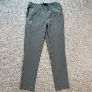 Hurley Mens Track Pants Joggers L Gray Zip Pockets Athletic Casual Lightweight